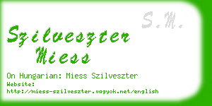 szilveszter miess business card